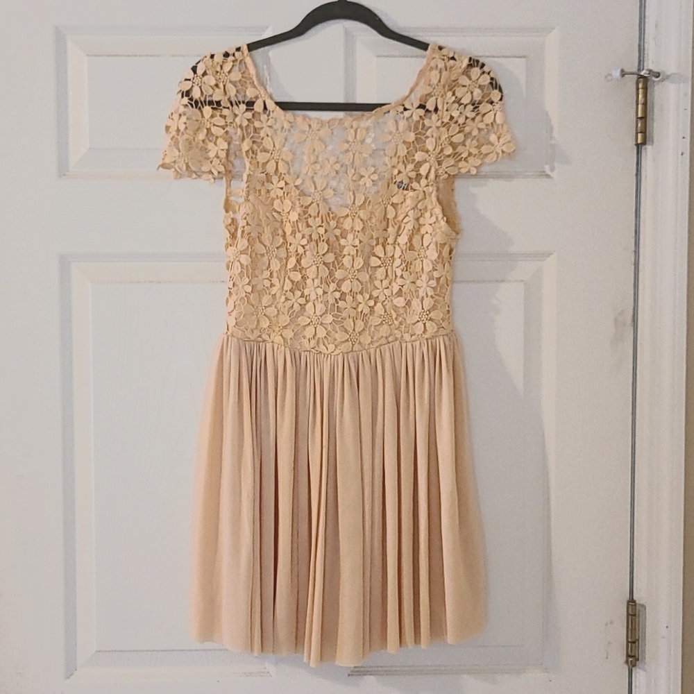 Lace dress needs a stitch